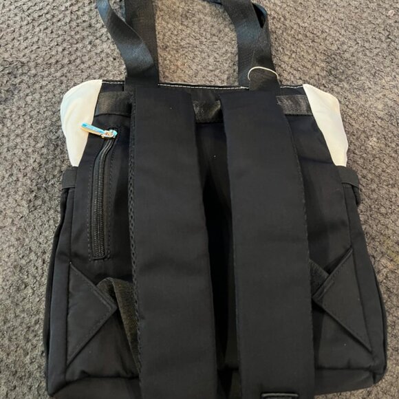 2pcs Set Black-Cream Convertible Mini Backpack Purse for Women & Teen Girls - Picture 4 of 9